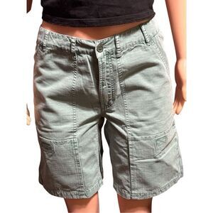 Pulp women's mid rise seafoam utility cargo Shorts size S